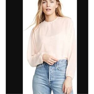 NEW Revolve HAH Hot As Hell Ivory Moma Jen Bodysuit Medium Lace Chiffon Long Slv